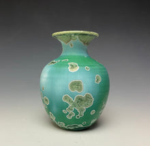 Load image into Gallery viewer, Emerald Green Crystalline Glazed Mini Vase
