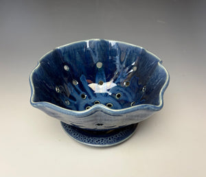Deep Blue Lotus Berry Bowl #2