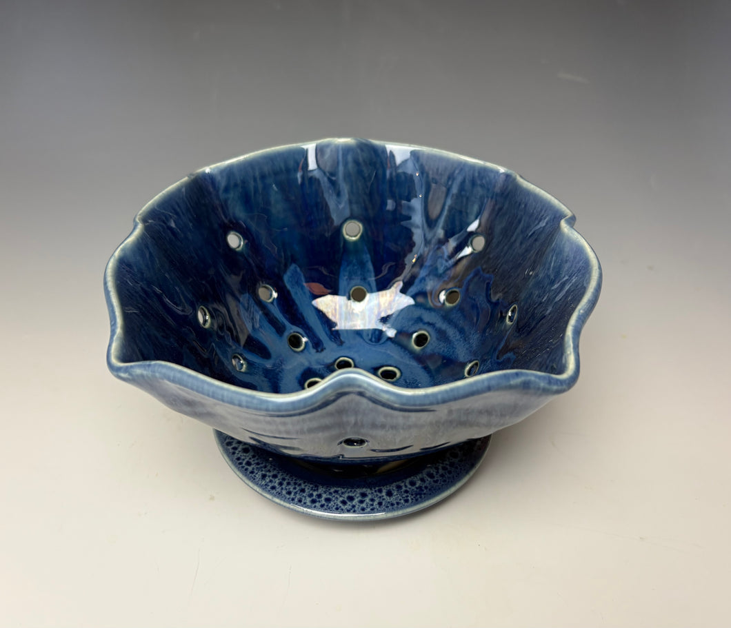 Deep Blue Lotus Berry Bowl #2