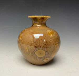 Iced Caramel Crystalline Glazed Mini Vase #2