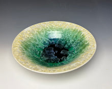 Load image into Gallery viewer, Ivory and Emerald Crystalline Bowl
