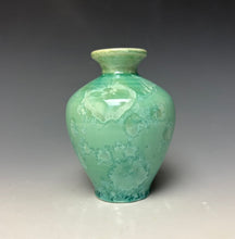 Load image into Gallery viewer, Light Green Crystalline Glazed Mini Vase #3
