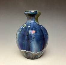 Load image into Gallery viewer, Cobalt Galaxy Crystalline Glazed Mini Vase 3
