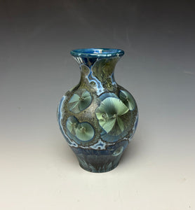 Cobalt Galaxy Crystalline Glazed Mini Vase 3