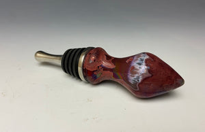 Crystalline Glazed Bottle Stopper- Ruby