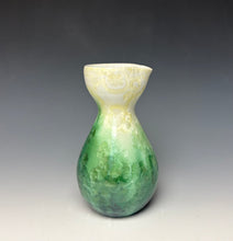 Load image into Gallery viewer, Ivory and Emerald Crystalline Sake Pitcher
