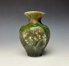 Load image into Gallery viewer, Green Galaxy Crystalline Glazed Mini Vase
