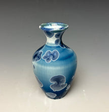 Load image into Gallery viewer, Crystalline Glazed Mini Vase in Atlantic Storm Blue 3
