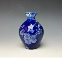 Load image into Gallery viewer, Winter Sky Blue Crystalline Glazed Mini Vase
