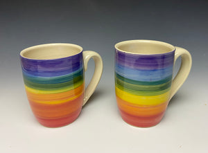 Rainbow Mug - Purple Rim