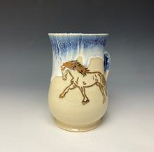 Load image into Gallery viewer, Gold Galloping Horse Mug - Amethyst
