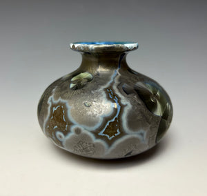 Cobalt Galaxy Crystalline Glazed Mini Vase 3