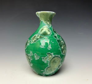 Emerald Green Crystalline Glazed Mini Vase 10