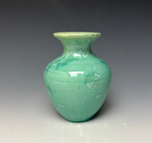 Load image into Gallery viewer, Light Green Crystalline Glazed Mini Vase #2
