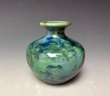 Load image into Gallery viewer, Crystalline Mini Vase in Light Green and Blue
