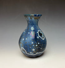 Load image into Gallery viewer, Cobalt Galaxy Crystalline Glazed Vase 4
