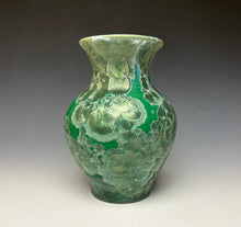 Load image into Gallery viewer, Emerald Green Crystalline Glazed Vase #2
