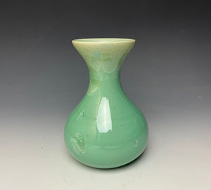 Light Green Crystalline Glazed Mini Vase