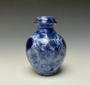 Winter Sky Blue Crystalline Glazed Mini Vase #5