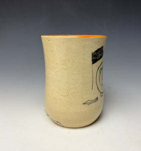 Pirate Pig Mug- Orange
