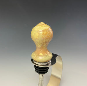 Crystalline Glazed Bottle Stopper- Gold #1