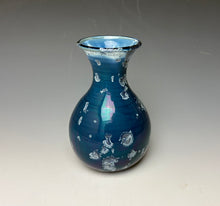 Load image into Gallery viewer, Crystalline Glazed Mini Vase in Atlantic Storm Blue 2
