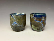 Load image into Gallery viewer, Cobalt Galaxy Crystalline Glazed Sake Cup

