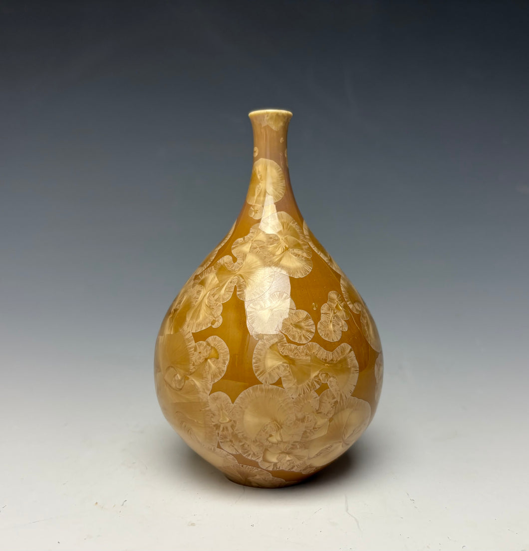 Iced Caramel Crystalline Glazed Mini Vase #4