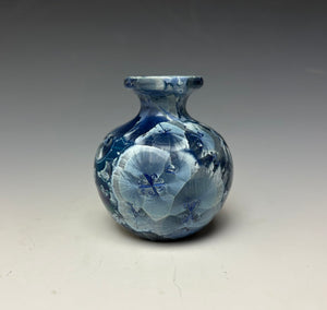 Crystalline Glazed Mini Vase in Atlantic Storm Blue 3