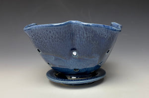 Deep Blue Lotus Berry Bowl