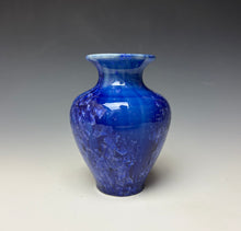 Load image into Gallery viewer, Royal Blue Crystalline Glazed Mini Vase
