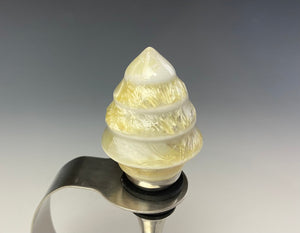Crystalline Glazed Bottle Stopper- Ivory Tree