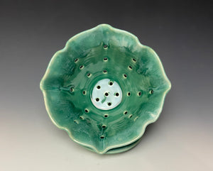 Seafoam Green Lotus Berry Bowl