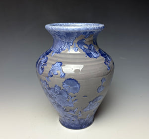 Periwinkle Crystalline Vase
