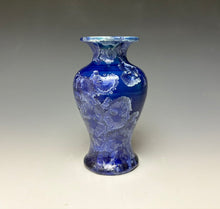 Load image into Gallery viewer, Royal Blue Crystalline Glazed Mini Vase
