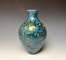 Load image into Gallery viewer, Blue and Orange Crystalline Glazed Vase 2
