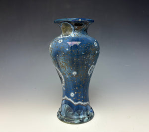 Cobalt Galaxy Crystalline Glazed Vase