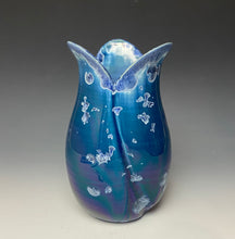 Load image into Gallery viewer, Tulip Vase- Atlantic Storm Blue #3
