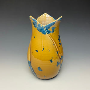 Tulip Vase- Blue and Orange #7