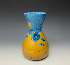 Blue and Orange Crystalline Glazed Vase