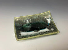 Load image into Gallery viewer, Crystalline Tray in Green and Silver #1
