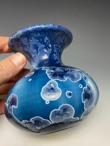 Crystalline Glazed Mini Vase in Atlantic Storm Blue 2