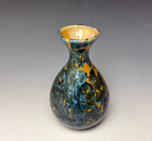 Load image into Gallery viewer, Blue and Orange Crystalline Mini Vase 2
