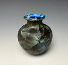 Load image into Gallery viewer, Cobalt Galaxy Crystalline Glazed Vase
