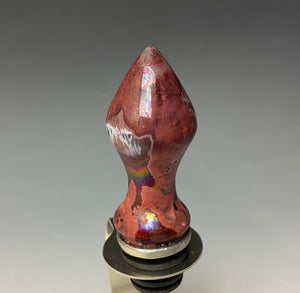 Crystalline Glazed Bottle Stopper- Ruby