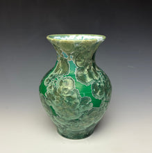 Load image into Gallery viewer, Emerald Green Crystalline Glazed Vase #2
