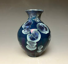 Load image into Gallery viewer, Crystalline Glazed Mini Vase in Atlantic Storm Blue 5

