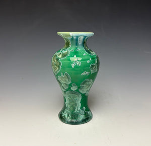 Emerald Green Crystalline Glazed Mini Vase 6