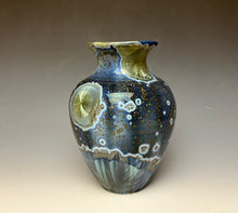 Load image into Gallery viewer, Cobalt Galaxy Crystalline Glazed Vase 7
