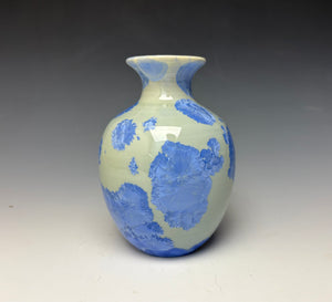 Powder Blue Crystalline Glazed Mini Vase 3